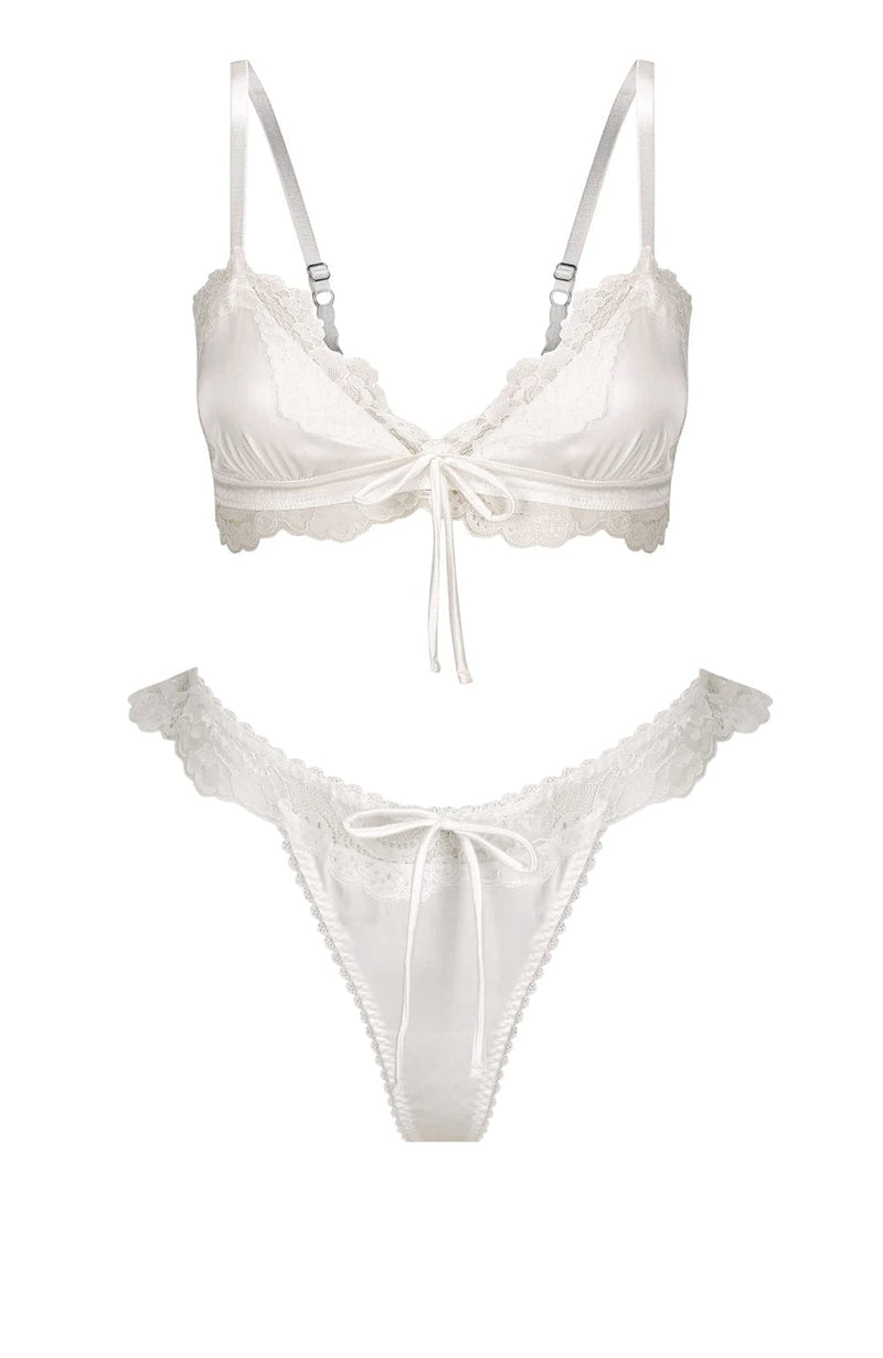 Madeline Bralette and Thong Set-Lingerie Sets-Kat The Label-SHEER, SHEER, Luxury lingerie brand, Luxury lingerie Hong Kong, Designer lingerie HK, Designer lingerie online, International luxury lingerie, Luxury lingerie gift ideas, buy lingerie online, Designer lingerie global delivery, Luxury lingerie shipping to Australia, Luxury lingerie shipping to Singapore