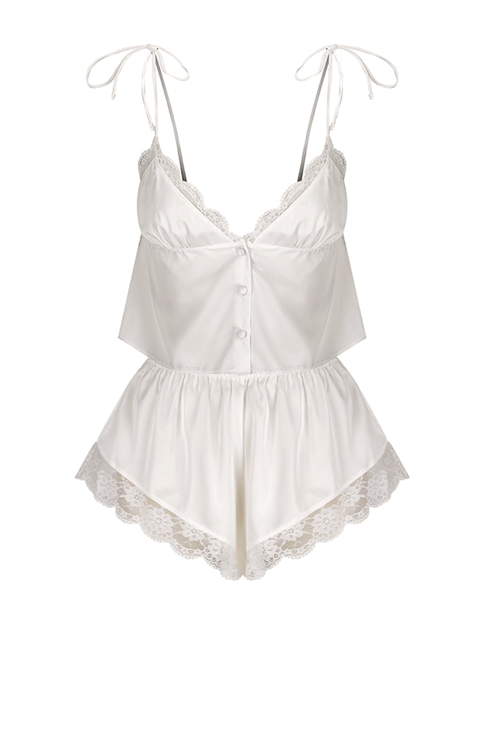 Sheer Lingerie Kat The Label Loungewear Ivory / 2501 / XS Arabella Camisole and Shorts Set