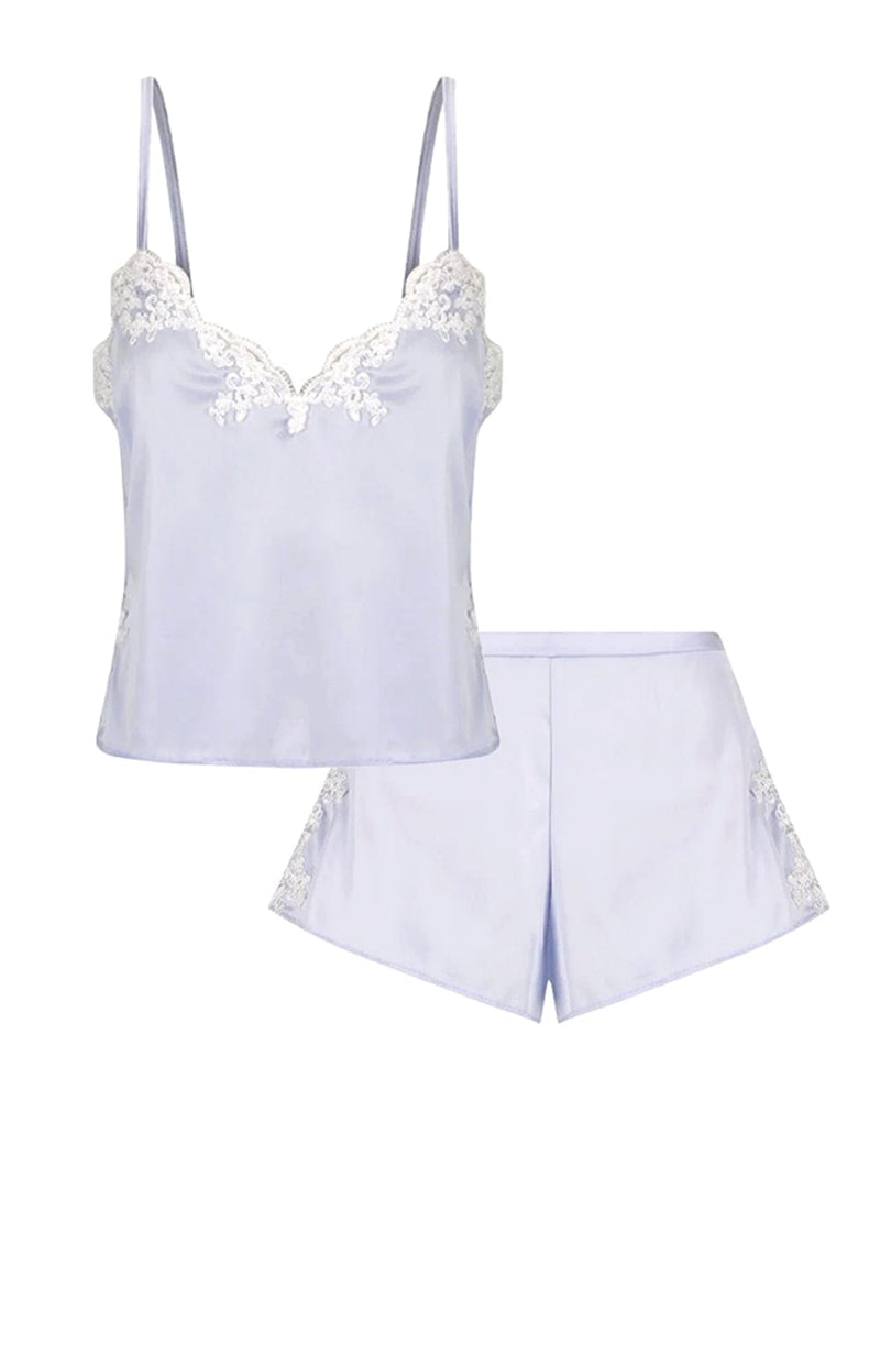 Jean Camisole & Shorts Set-Loungewear-Kat The Label-SHEER, SHEER, Luxury lingerie brand, Luxury lingerie Hong Kong, Designer lingerie HK, Designer lingerie online, International luxury lingerie, Luxury lingerie gift ideas, buy lingerie online, Designer lingerie global delivery, Luxury lingerie shipping to Australia, Luxury lingerie shipping to Singapore