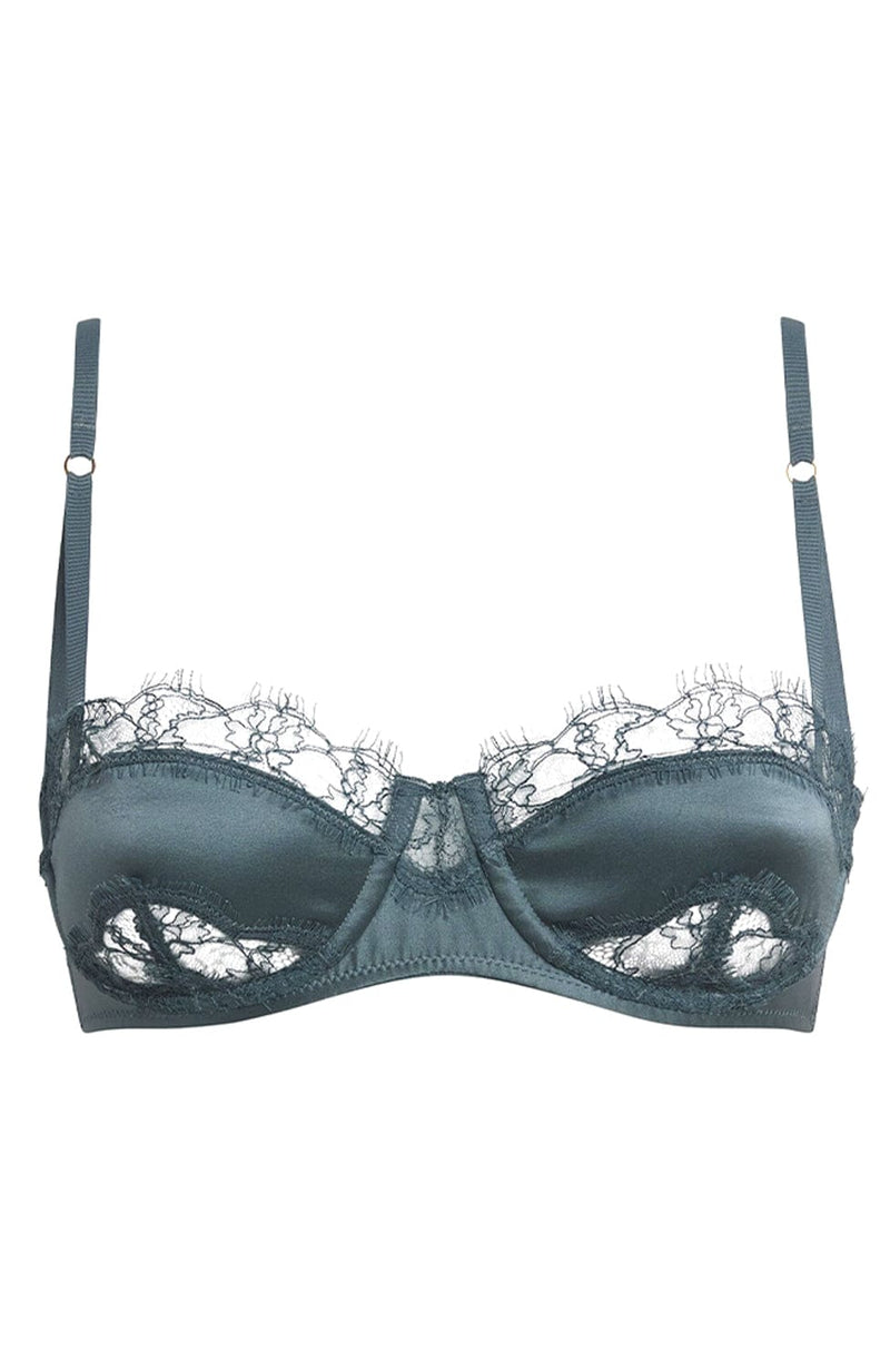 Lace Inset Balconette Bra and G-String Set-Lingerie Sets-Kiki de Montparnasse-SHEER, SHEER, Luxury lingerie brand, Luxury lingerie Hong Kong, Designer lingerie HK, Designer lingerie online, International luxury lingerie, Luxury lingerie gift ideas, buy lingerie online, Designer lingerie global delivery, Luxury lingerie shipping to Australia, Luxury lingerie shipping to Singapore