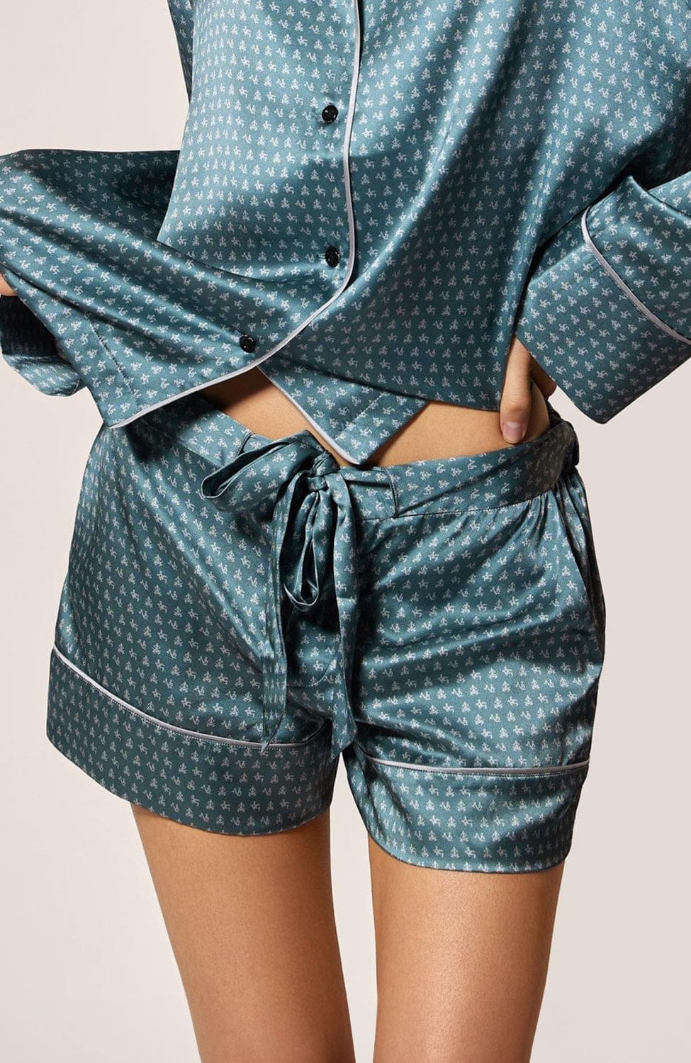 Sheer Lingerie Kiki de Montparnasse Loungewear Silk Lounge Moi Et Toi Pyjama Top