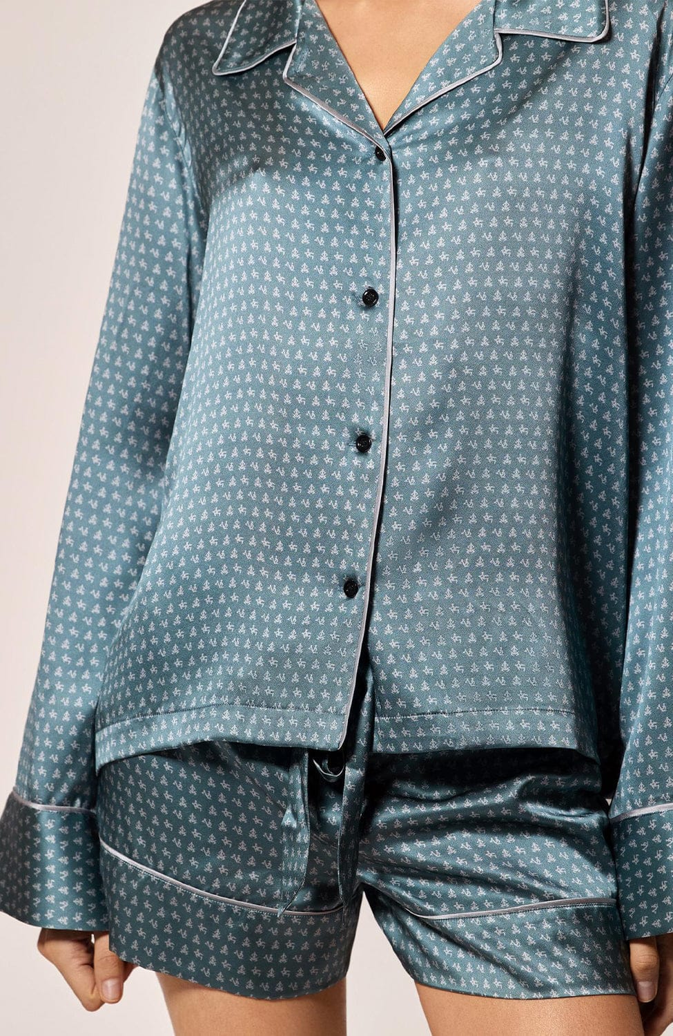 Sheer Lingerie Kiki de Montparnasse Loungewear Silk Lounge Moi Et Toi Pyjama Top