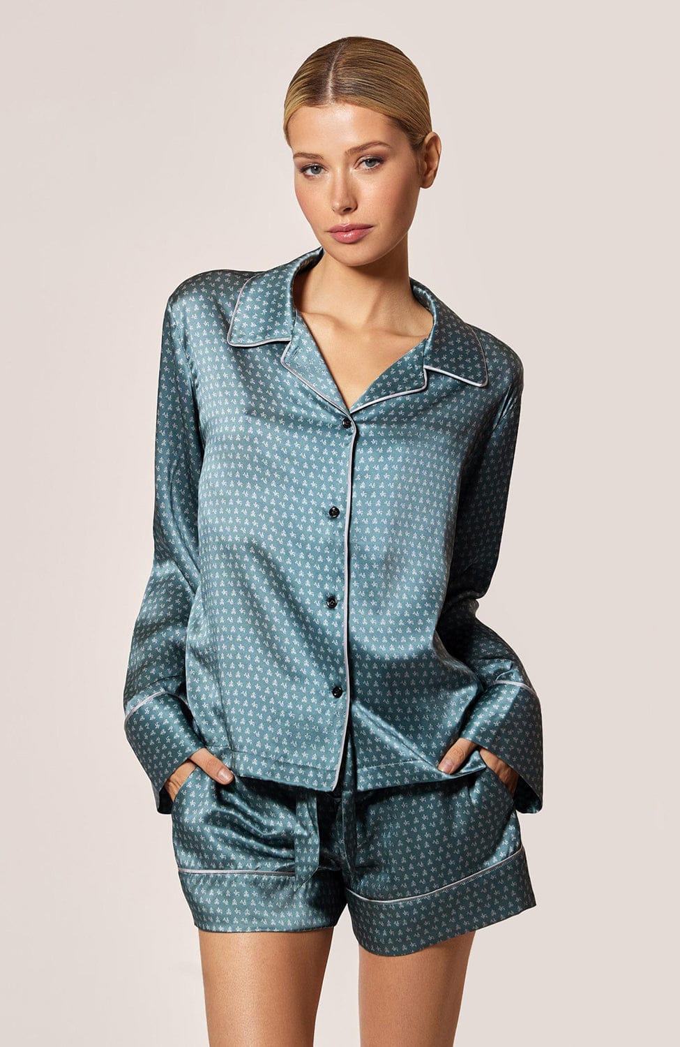 Sheer Lingerie Kiki de Montparnasse Loungewear Silk Lounge Moi Et Toi Pyjama Top