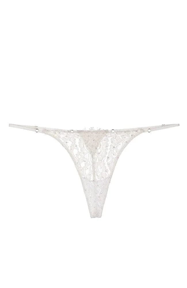 Sheer Lingerie Kiki de Montparnasse Underwear Ivory / 9001 / XS Beaded Lace G-String