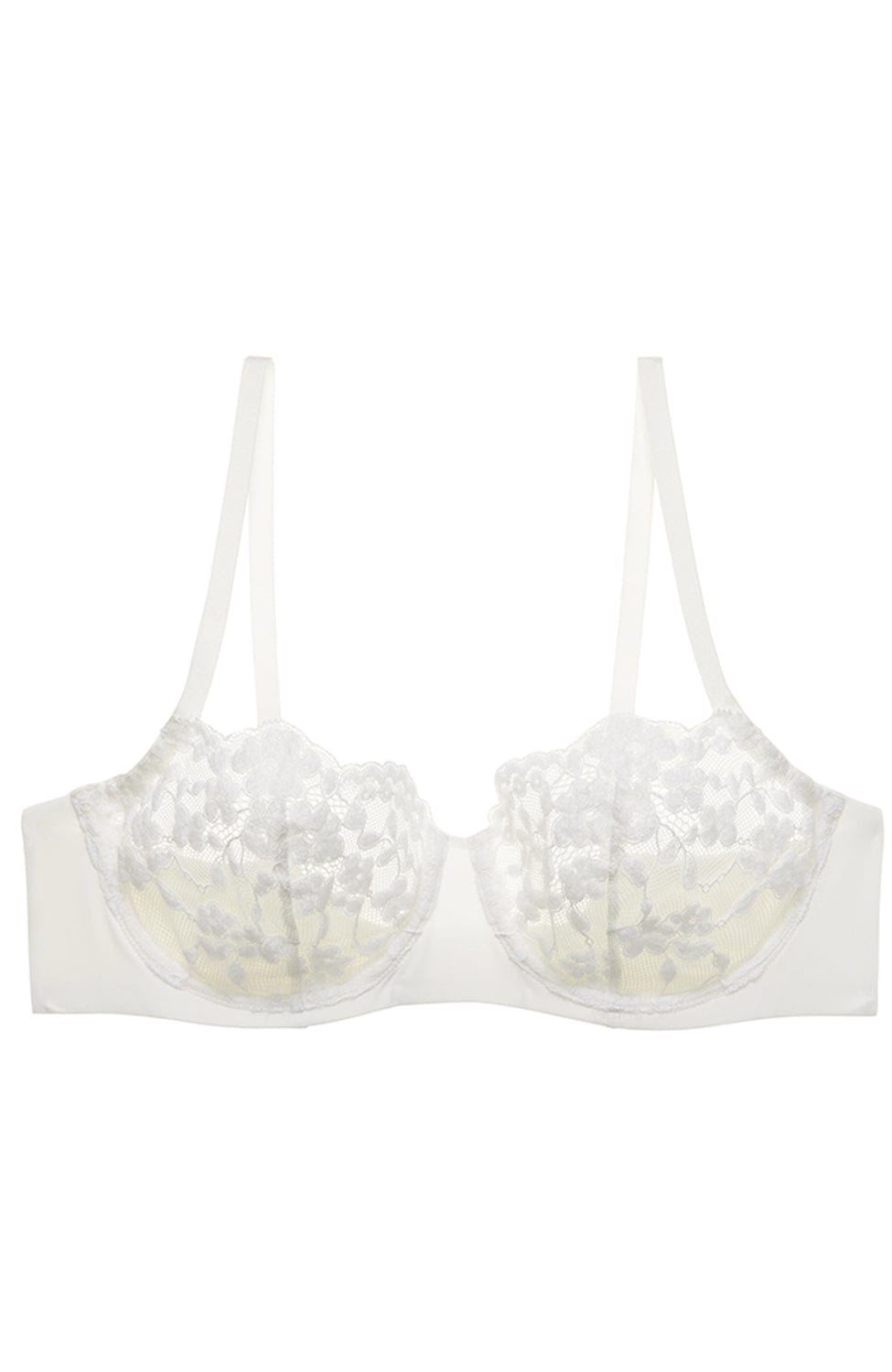 Sheer Lingerie Natori Bras Light Ivory / 32D Plush Romance Balconette Underwire Bra