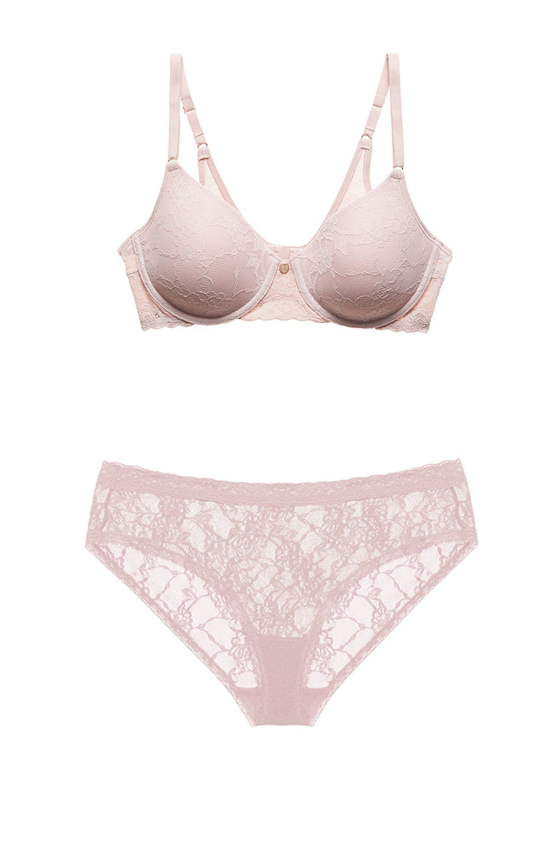 Bliss Allure Contour Bra and Girl Brief Set-Lingerie Sets-Natori-SHEER, SHEER, Luxury lingerie brand, Luxury lingerie Hong Kong, Designer lingerie HK, Designer lingerie online, International luxury lingerie, Luxury lingerie gift ideas, buy lingerie online, Designer lingerie global delivery, Luxury lingerie shipping to Australia, Luxury lingerie shipping to Singapore