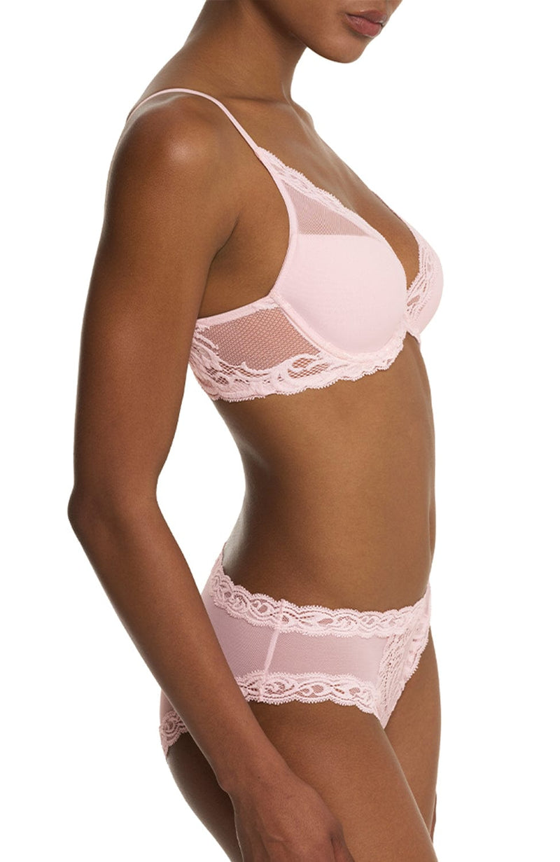 Feathers Plunge T-shirt Bra and Brief Set-Lingerie Sets-Natori-SHEER, SHEER, Luxury lingerie brand, Luxury lingerie Hong Kong, Designer lingerie HK, Designer lingerie online, International luxury lingerie, Luxury lingerie gift ideas, buy lingerie online, Designer lingerie global delivery, Luxury lingerie shipping to Australia, Luxury lingerie shipping to Singapore
