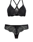 Sheer Lingerie Natori Lingerie Sets Lush Front Close Contour Bra and Thong Set