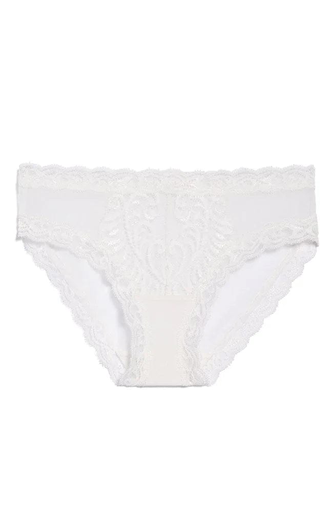 Sheer Lingerie Natori Underwear White / S Feathers Hipster Brief