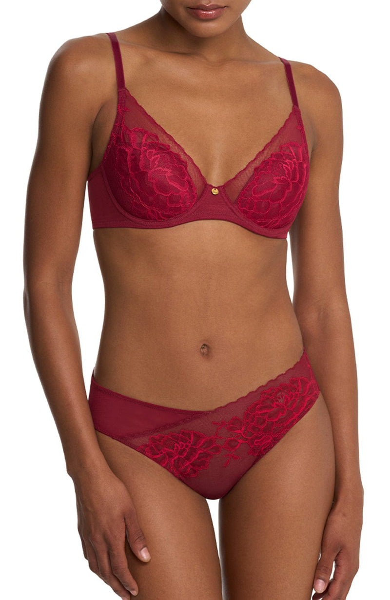 Flora Contour Bra and Bikini Set-Lingerie Sets-Natori-SHEER, SHEER, Luxury lingerie brand, Luxury lingerie Hong Kong, Designer lingerie HK, Designer lingerie online, International luxury lingerie, Luxury lingerie gift ideas, buy lingerie online, Designer lingerie global delivery, Luxury lingerie shipping to Australia, Luxury lingerie shipping to Singapore