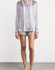 Sheer Lingerie Olivia von Halle Loungewear Alba Draper Silk Pajama Set