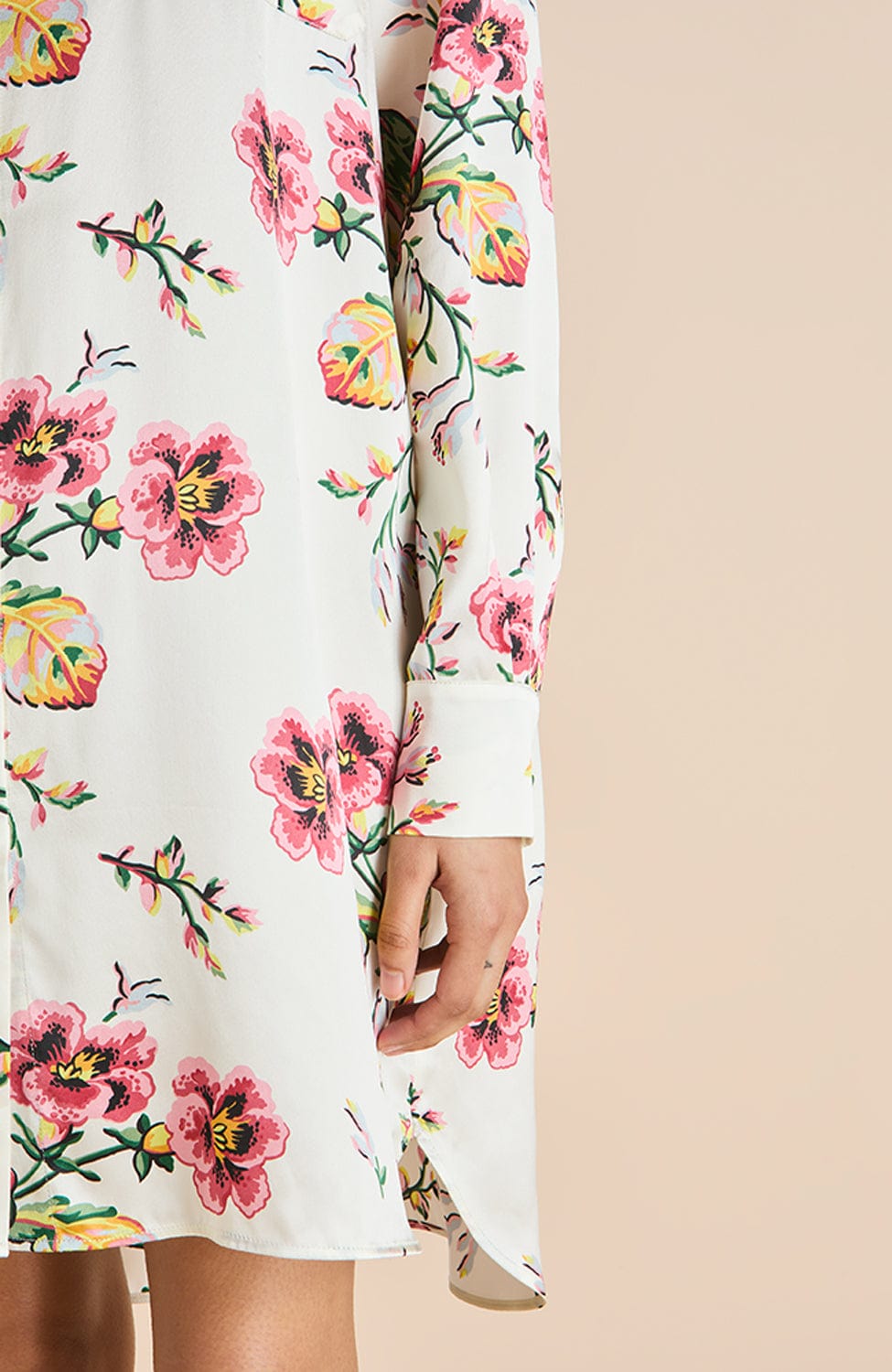 Sheer Lingerie Olivia von Halle Loungewear Celeste Maugham Silk Sleepshirt