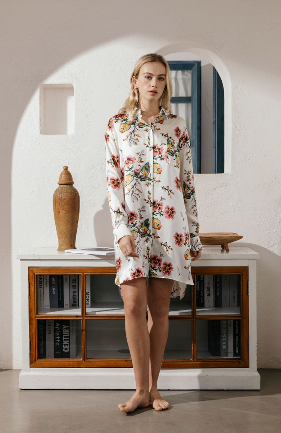 Sheer Lingerie Olivia von Halle Loungewear Celeste Maugham Silk Sleepshirt