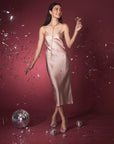 Sheer Lingerie Olivia von Halle Loungewear Issa Oyster Silk Slip Dress