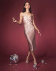 Sheer Lingerie Olivia von Halle Loungewear Issa Oyster Silk Slip Dress