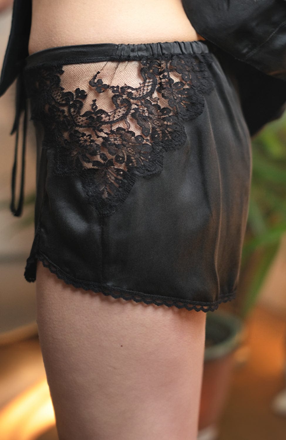 Sheer Lingerie Shell Belle Couture Loungewear Anais Silk Short