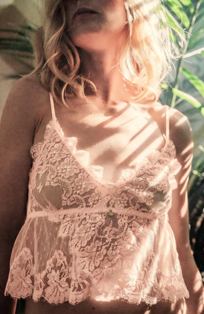 Sheer Lingerie Shell Belle Couture Loungewear Coco Frill Camisole