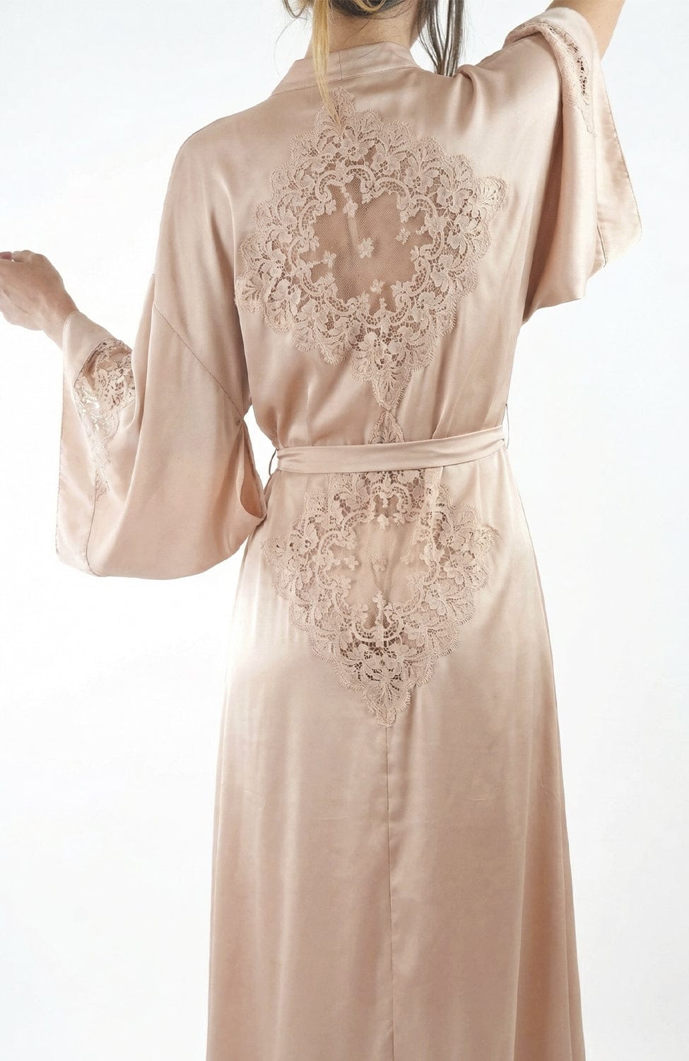 Sheer Lingerie Shell Belle Couture Loungewear Florence Long Kimono