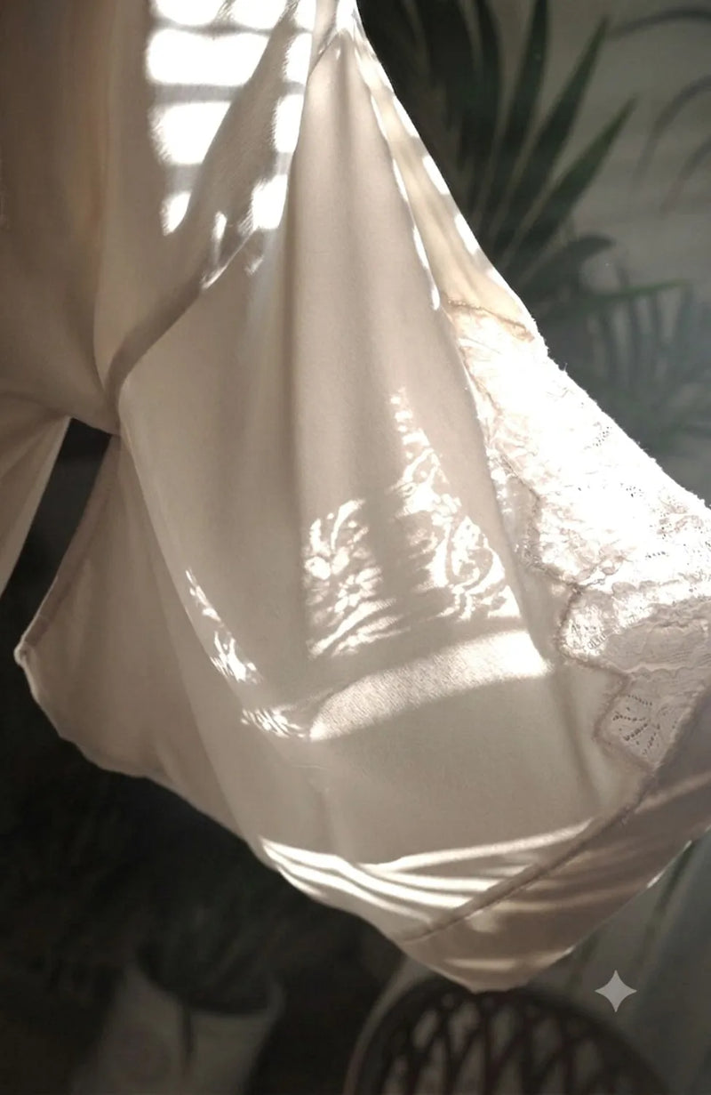 Sheer Lingerie Shell Belle Couture Loungewear Florence Long Kimono