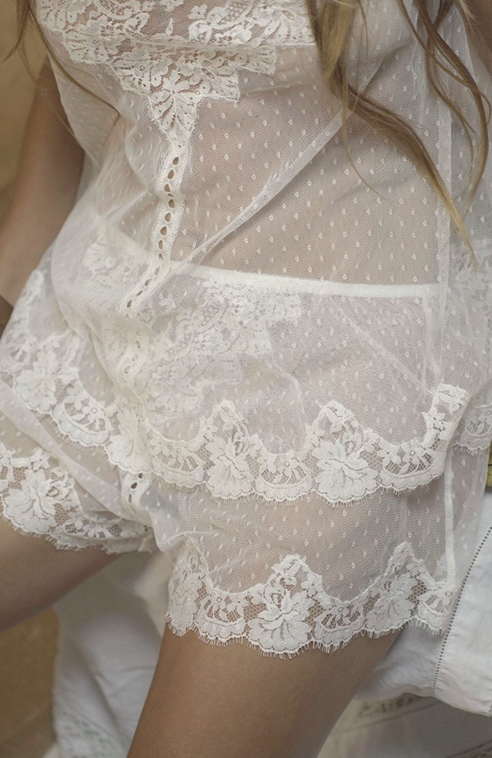 Sheer Lingerie Shell Belle Couture Loungewear Florrie French Knicker