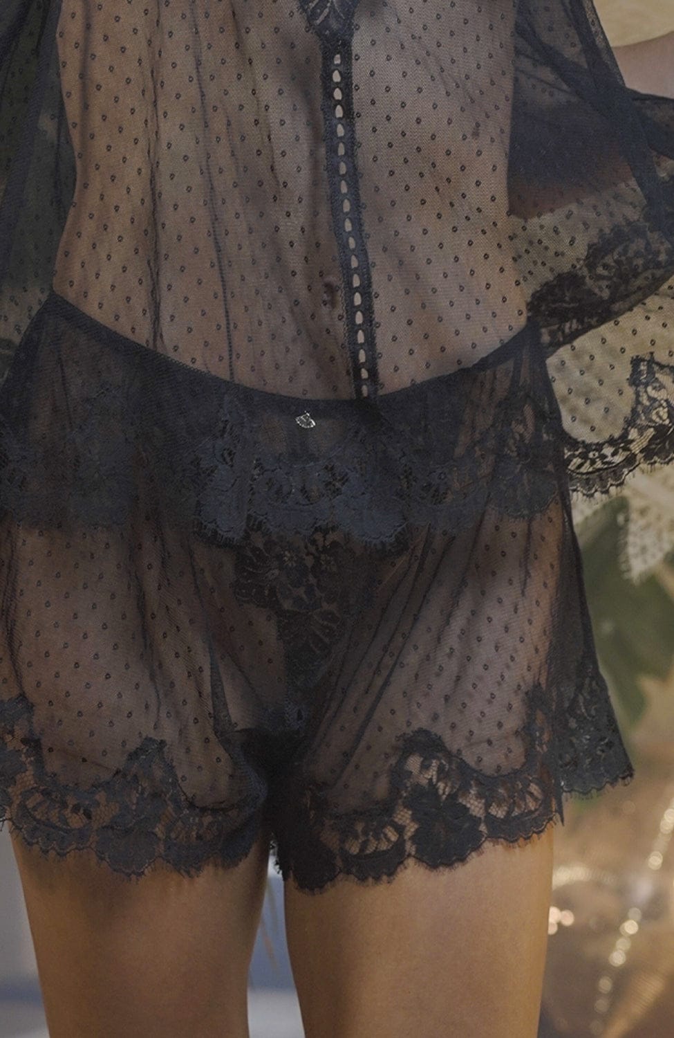 Sheer Lingerie Shell Belle Couture Loungewear Florrie French Knicker