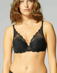 Sheer Lingerie Simone Perele Bras 32D Reve Plunging Push Up Bra