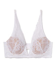 Sheer Lingerie Skarlett Blue Bras White Nylon / 32A Minx V-Wire Plunge Lace Bra