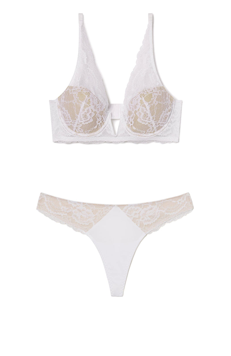 Minx V-Wire Plunge Bra and Thong Set-Lingerie Sets-Skarlett Blue-SHEER, SHEER, Luxury lingerie brand, Luxury lingerie Hong Kong, Designer lingerie HK, Designer lingerie online, International luxury lingerie, Luxury lingerie gift ideas, buy lingerie online, Designer lingerie global delivery, Luxury lingerie shipping to Australia, Luxury lingerie shipping to Singapore