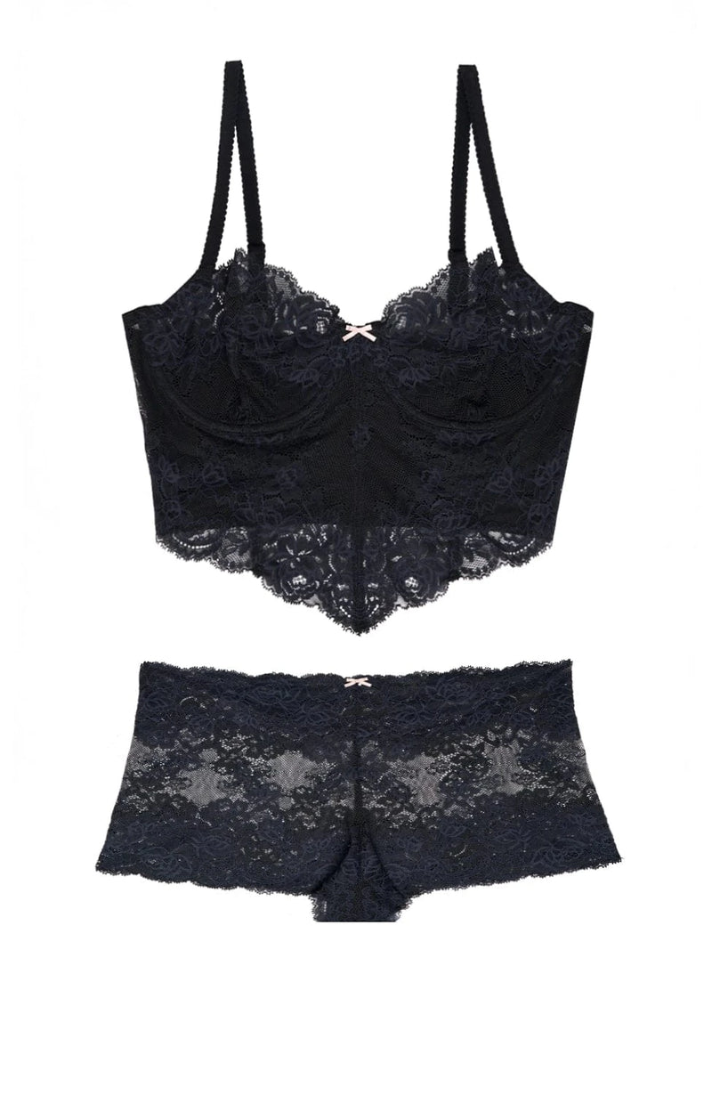 Sheer Lingerie Skarlett Blue Lingerie Sets Captivate Cropped Cami and Shorts Set