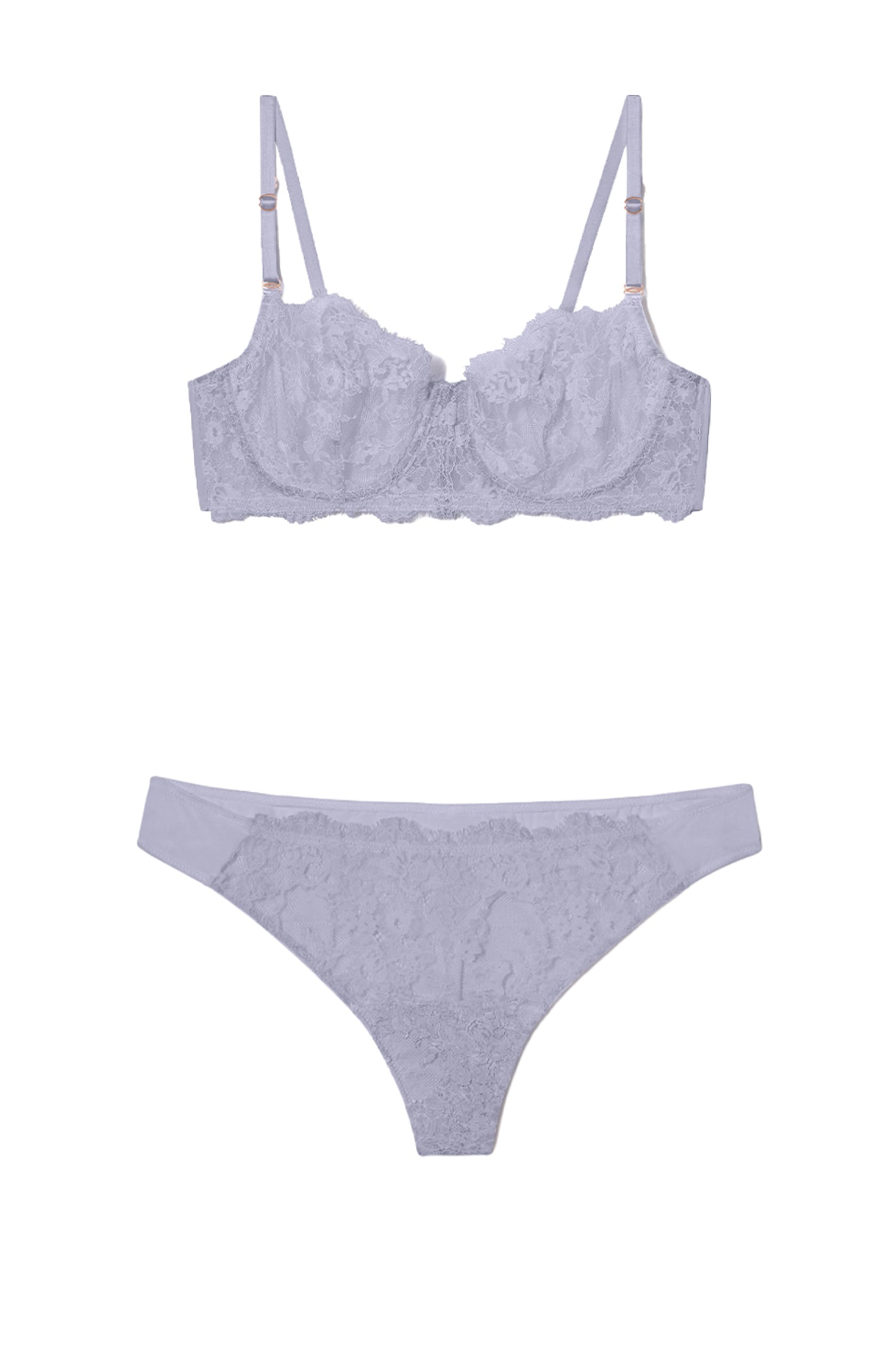 Sheer Lingerie Skarlett Blue Lingerie Sets Entice Balconette Bra and Thong Set