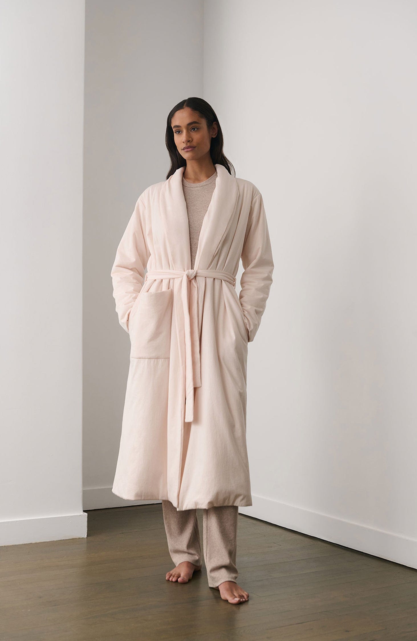 Sheer Lingerie Skin Loungewear Organic Oasis Duvet Robe