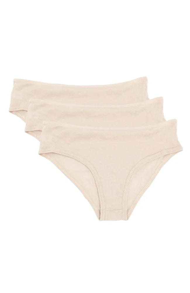 Sheer Lingerie Skin Underwear Macadamia / XS Galia Organic Pima Cotton Hipster 3 Pack