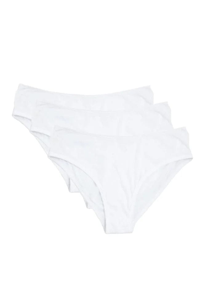 Sheer Lingerie Skin Underwear White / XS Galia Organic Pima Cotton Hipster 3 Pack