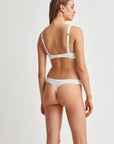 Sheer Lingerie Skin Underwear Genny Organic Pima Cotton Thong 3 Pack