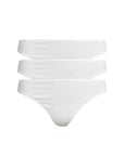 Sheer Lingerie Skin Underwear White / 9001 / XS Genny Organic Pima Cotton Thong 3 Pack