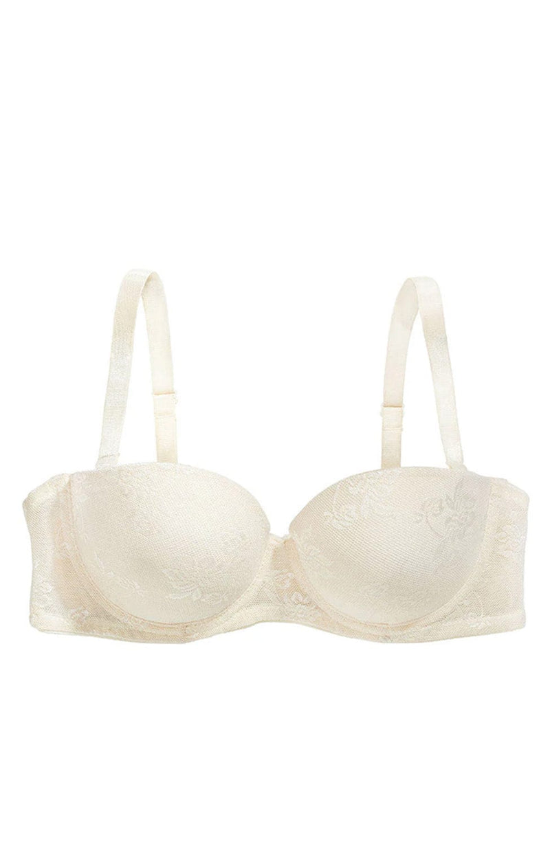 Sascha Lace Strapless Push Up Bra-Bras-The Little Bra Company-SHEER, SHEER, Luxury lingerie brand, Luxury lingerie Hong Kong, Designer lingerie HK, Designer lingerie online, International luxury lingerie, Luxury lingerie gift ideas, buy lingerie online, Designer lingerie global delivery, Luxury lingerie shipping to Australia, Luxury lingerie shipping to Singapore