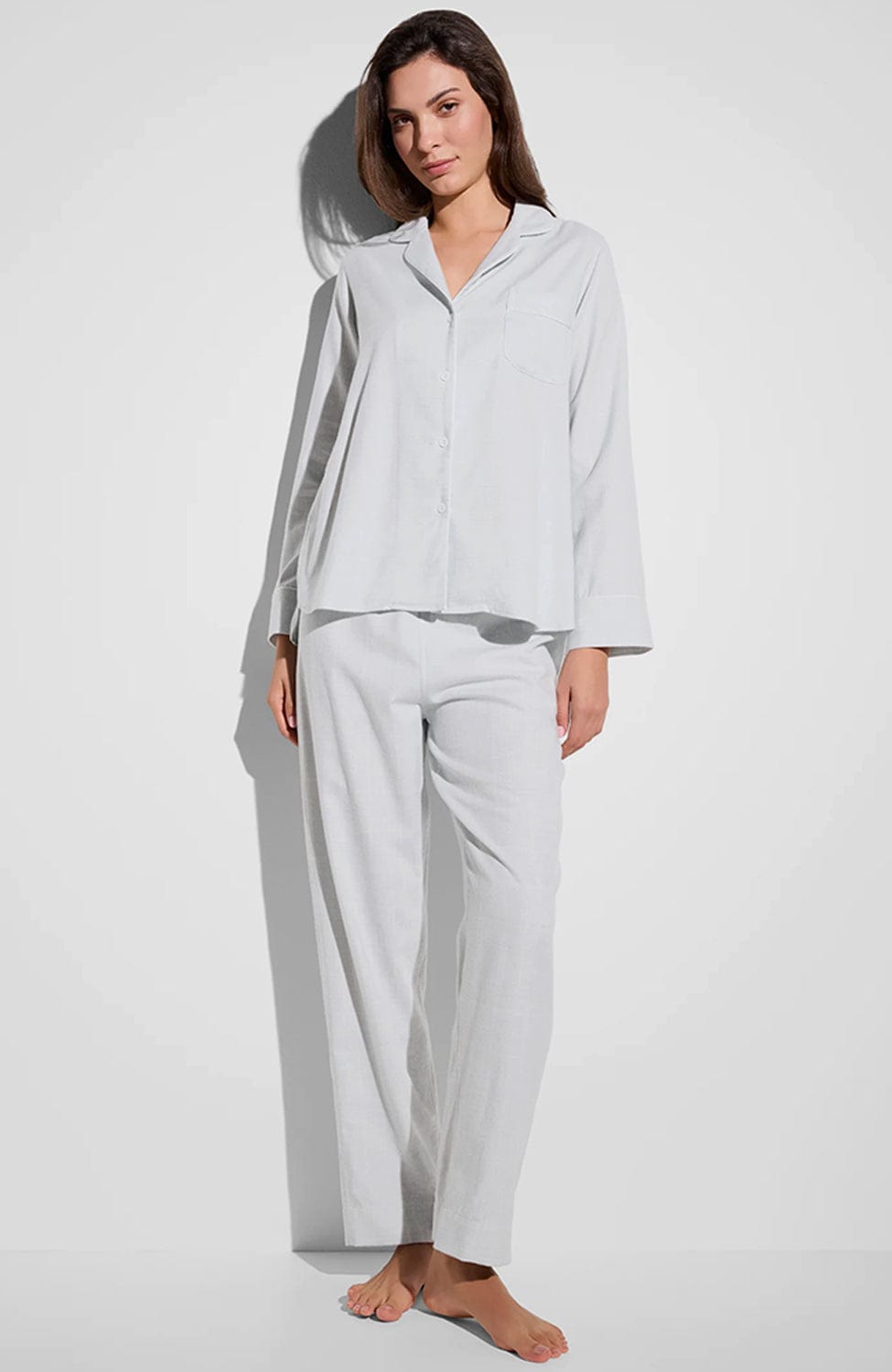 Sheer Lingerie Zimmerli Loungewear Cozy Flannel Long Pajama Set