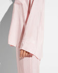 Sheer Lingerie Zimmerli Loungewear Feminine Stripes Pajama Long Set