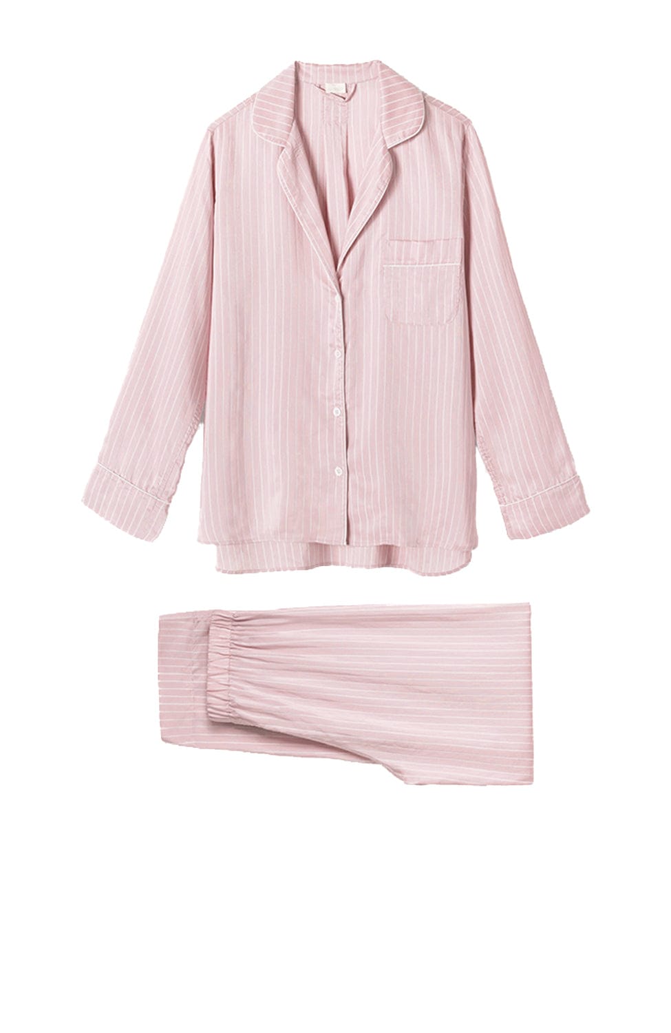 Sheer Lingerie Zimmerli Loungewear Pink Stripes / XS Feminine Stripes Pajama Long Set