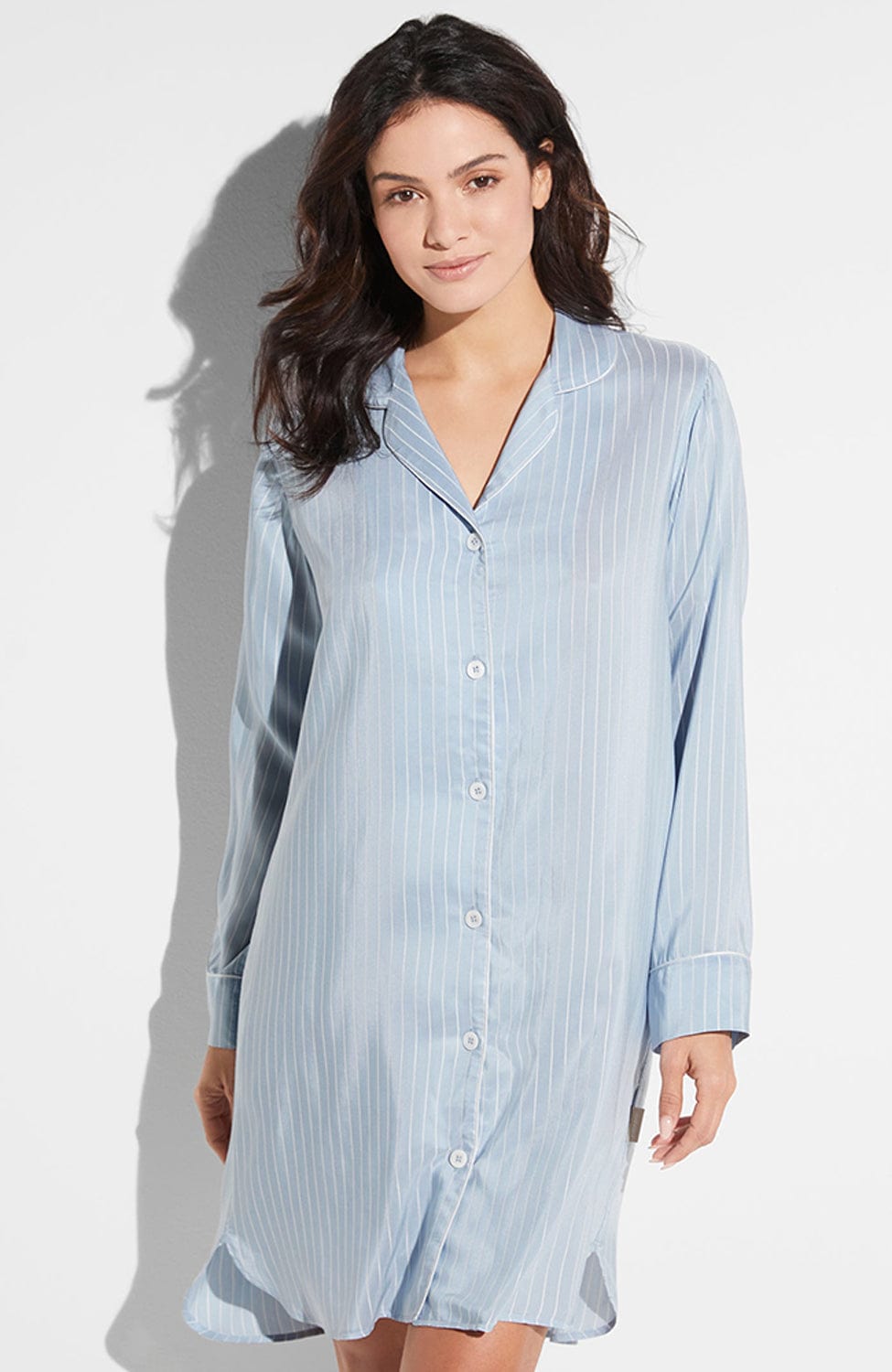 Sheer Lingerie Zimmerli Loungewear Feminine Stripes Sleepshirt