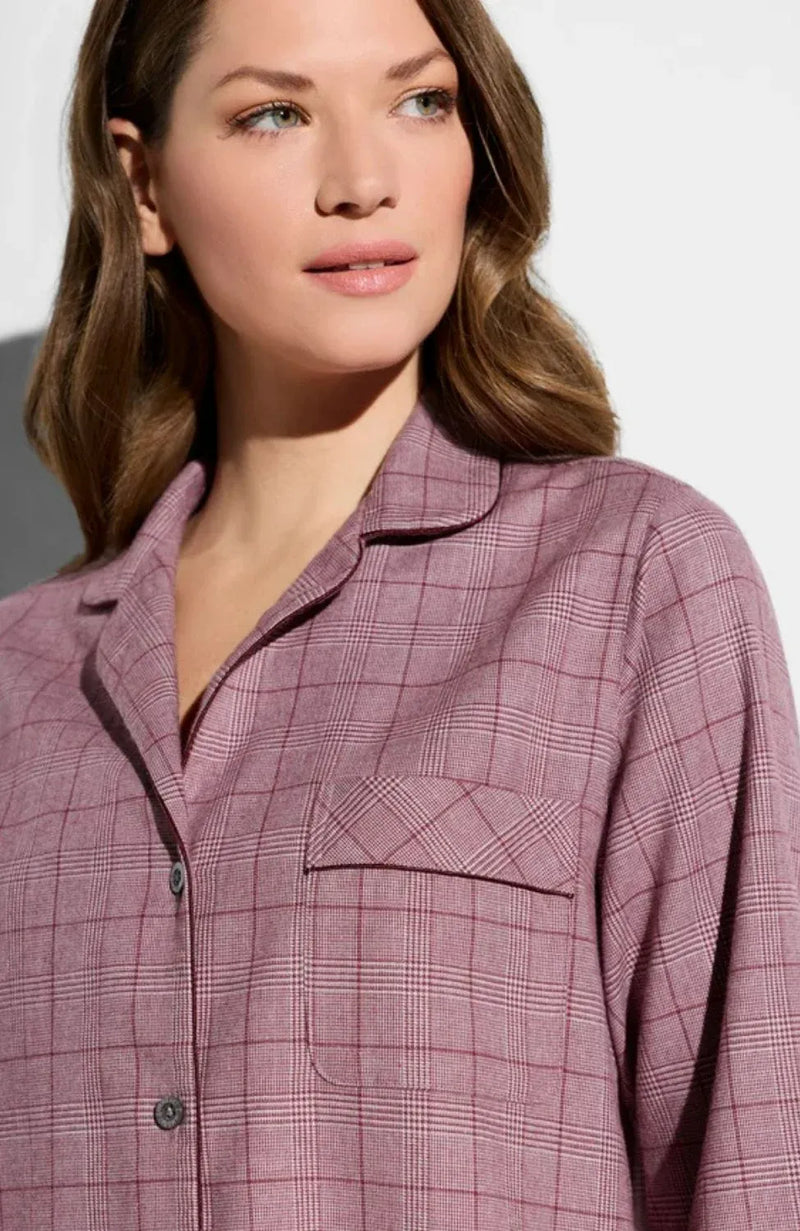 Sheer Lingerie Zimmerli Loungewear Flannel Merino Blend Long Pajamas Set