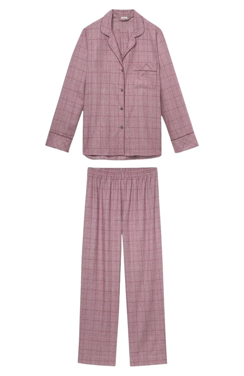 Sheer Lingerie Zimmerli Loungewear Flannel Merino Blend Long Pajamas Set