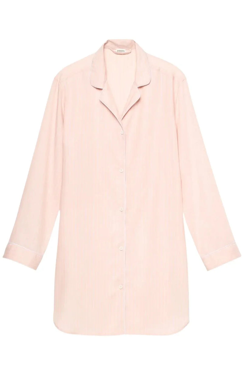 Sheer Lingerie Zimmerli Loungewear Luxury Stripes Sleepshirt