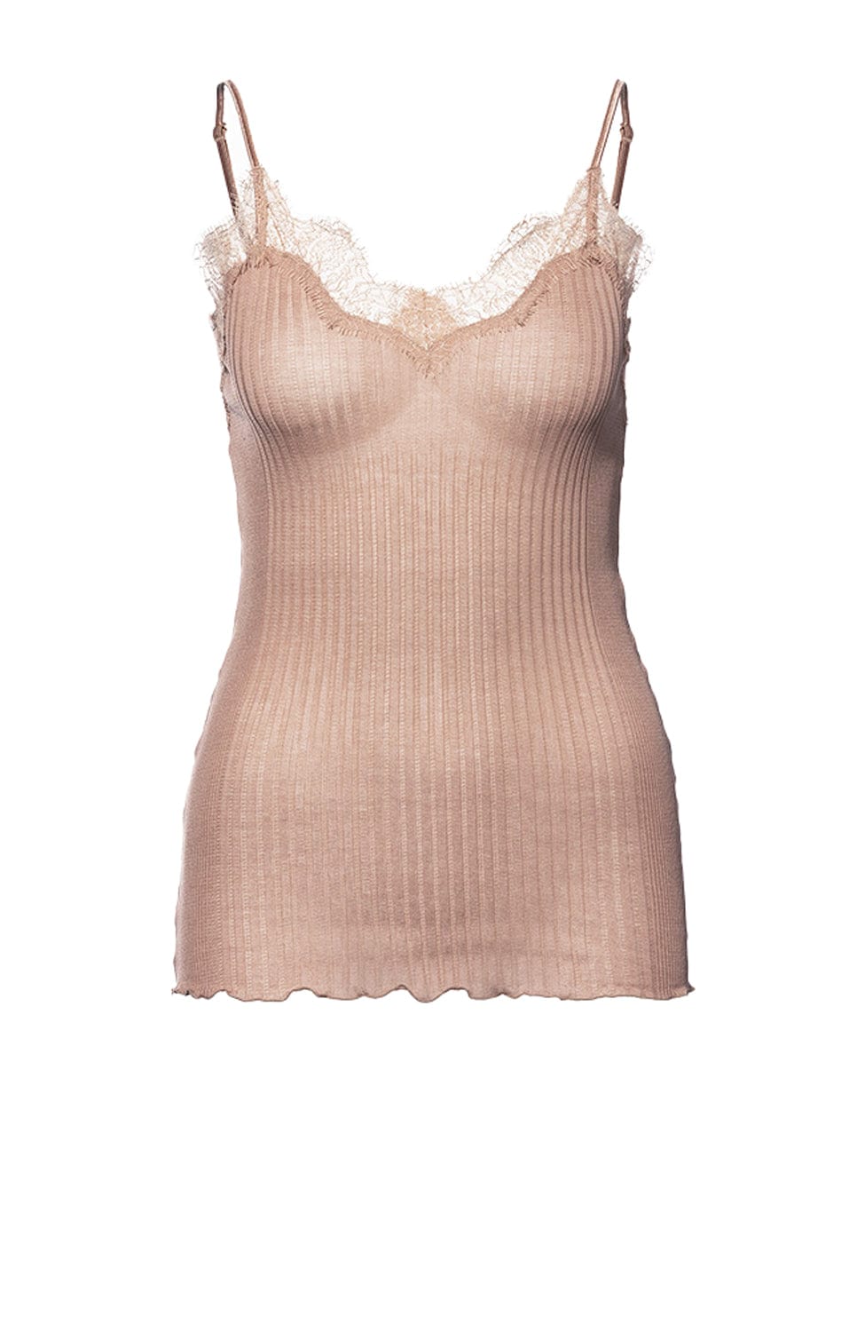 Sheer Lingerie Zimmerli Loungewear Powder Rose / S Richelieu Cotton Lace Camisole