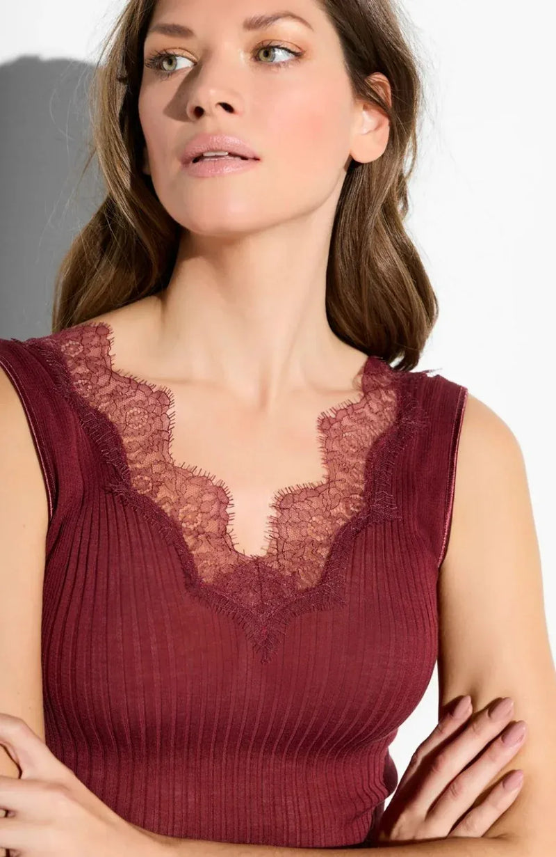 Sheer Lingerie Zimmerli Loungewear Richelieu Cotton Lace Top