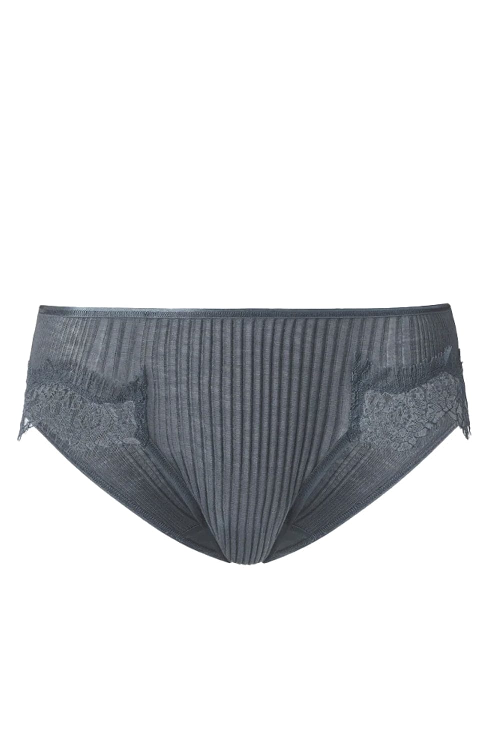Sheer Lingerie Zimmerli Underwear Dark Slate / S Richelieu Cotton Lace Brief