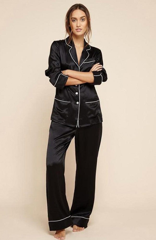 %shop_name_% Olivia von Halle_Coco Jet Black Silk Pajama Set _ Loungewear_ 3990.00