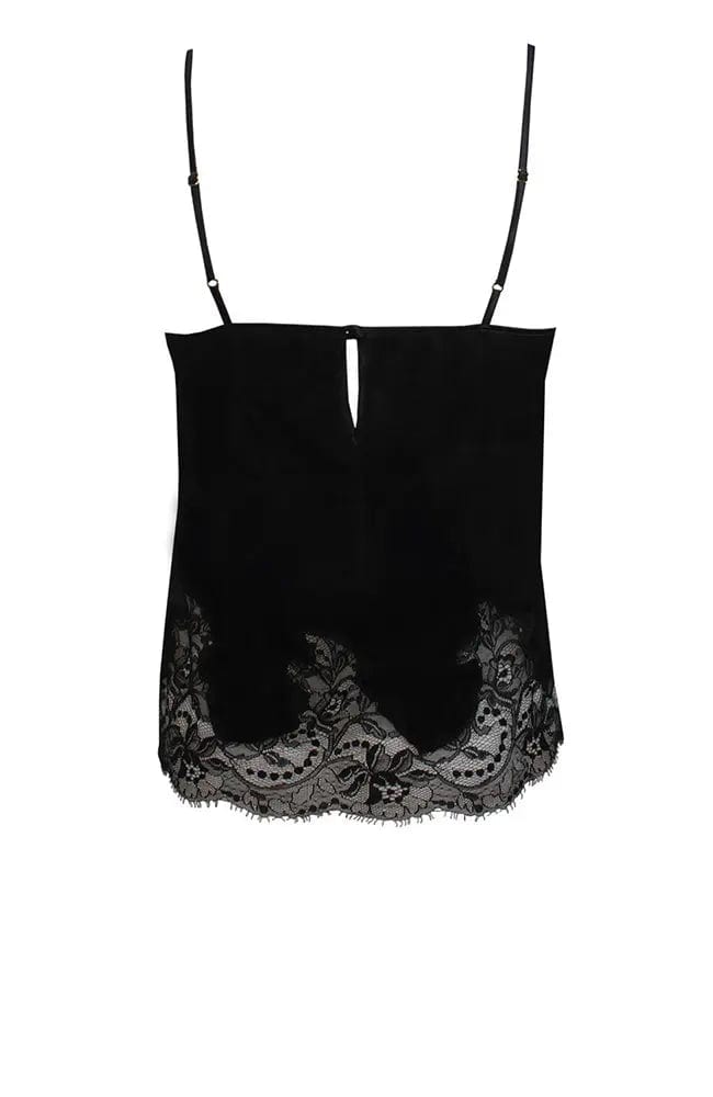 %shop_name_% Fleur of England_Signature Black Lace Silk Camisole _ Loungewear_ 1880.00