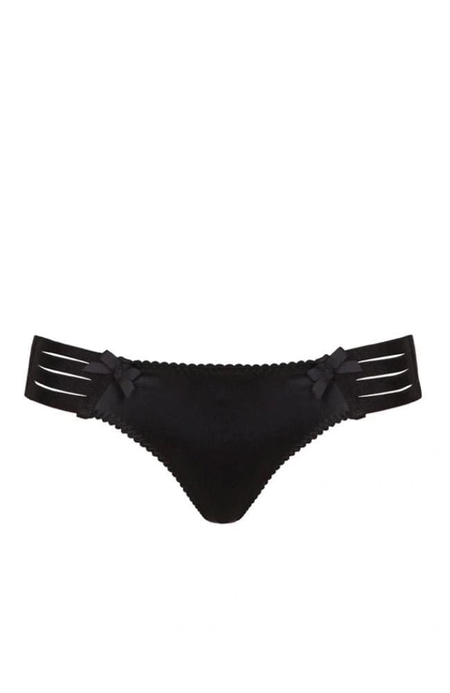 Sheer Lingerie Bordelle Underwear Black / 9001 / XS Signature Adjustable Webbed Thong