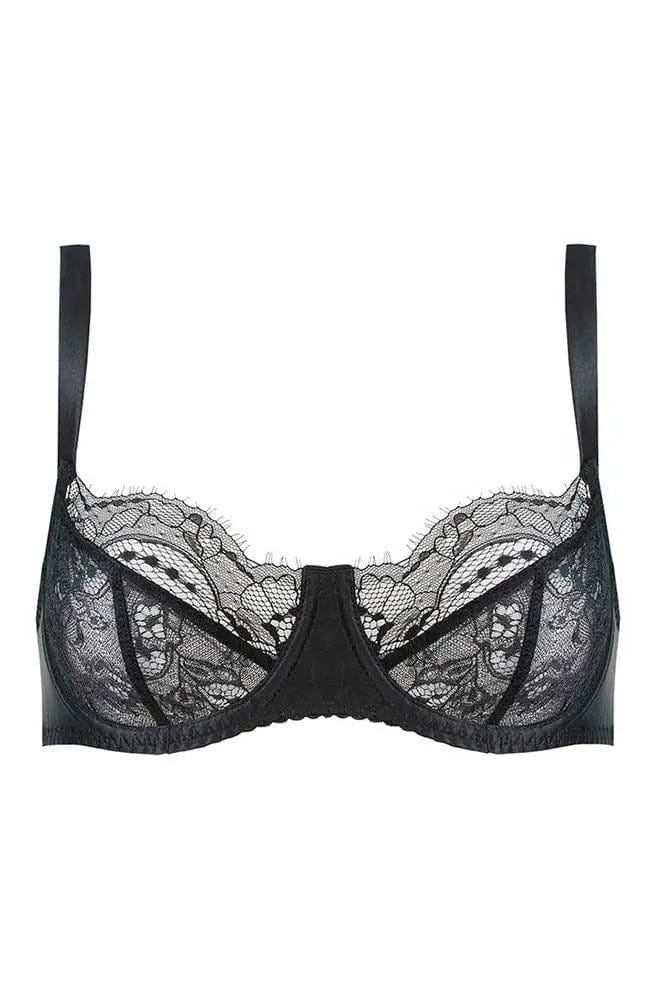 Sheer Lingerie Fleur of England Bras Black / 32A Signature Lace Balcony Bra